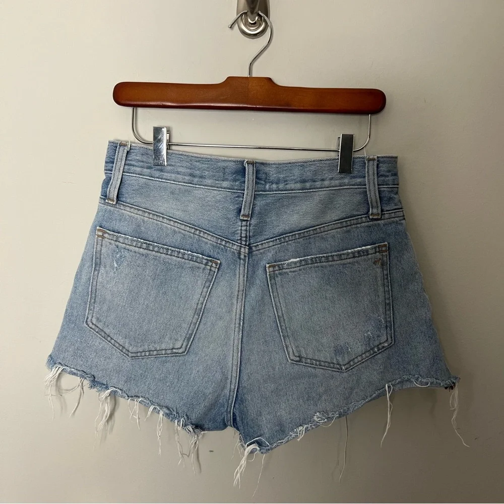 Madewell Relaxed Denim Cut Off Jean Shorts Raw Hem 100% Cotton Size 25 838